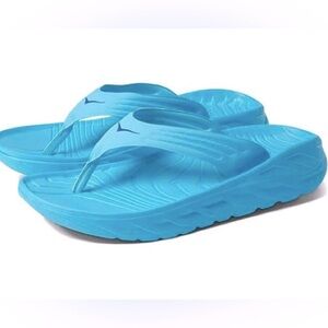 New Men’s HOKA Ora Recovery Flip Flop Sandal Blue 13 & 14 Medium Retail $60